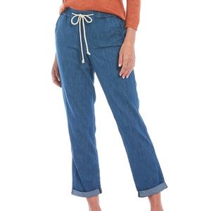 NYDJ Drawstring Waist Slim Roll Cuff Crop Pants 16